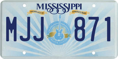 MS license plate MJJ871