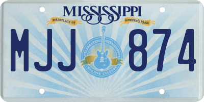 MS license plate MJJ874