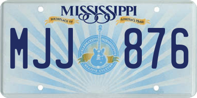 MS license plate MJJ876