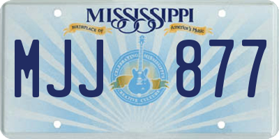 MS license plate MJJ877