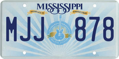 MS license plate MJJ878