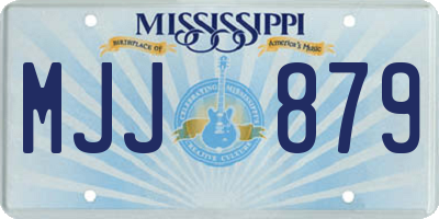 MS license plate MJJ879