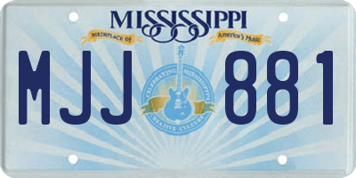 MS license plate MJJ881