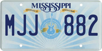 MS license plate MJJ882