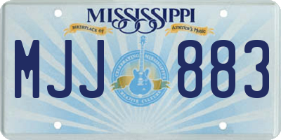 MS license plate MJJ883