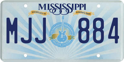 MS license plate MJJ884