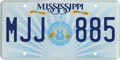 MS license plate MJJ885