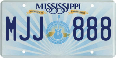 MS license plate MJJ888