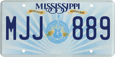MS license plate MJJ889
