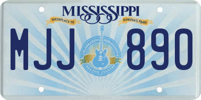 MS license plate MJJ890