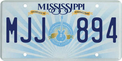 MS license plate MJJ894