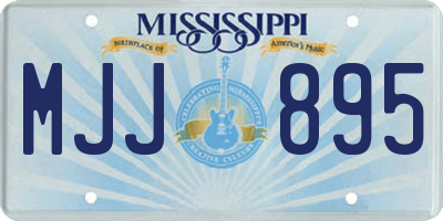 MS license plate MJJ895