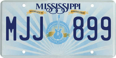 MS license plate MJJ899