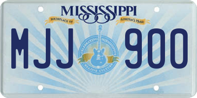 MS license plate MJJ900
