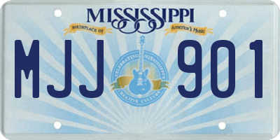 MS license plate MJJ901