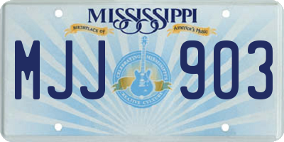 MS license plate MJJ903