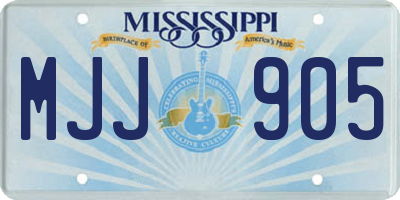 MS license plate MJJ905