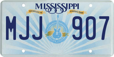 MS license plate MJJ907