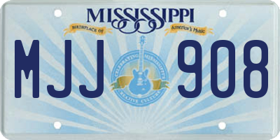 MS license plate MJJ908
