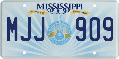 MS license plate MJJ909