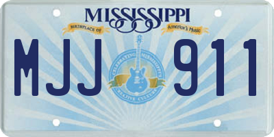 MS license plate MJJ911