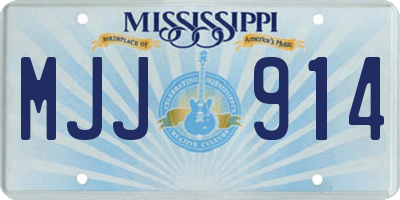 MS license plate MJJ914