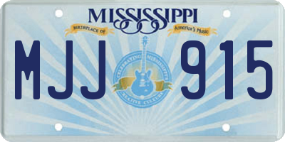 MS license plate MJJ915