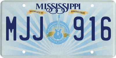 MS license plate MJJ916