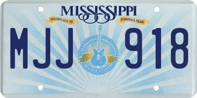 MS license plate MJJ918
