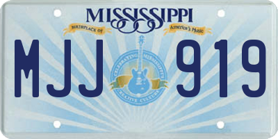 MS license plate MJJ919
