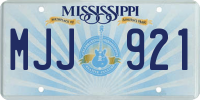 MS license plate MJJ921