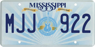 MS license plate MJJ922