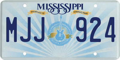 MS license plate MJJ924