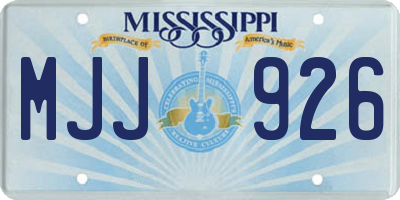 MS license plate MJJ926