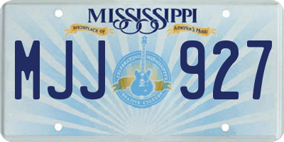 MS license plate MJJ927