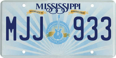 MS license plate MJJ933
