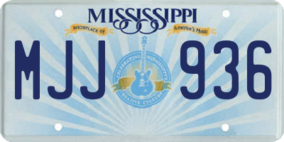 MS license plate MJJ936