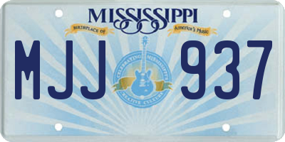 MS license plate MJJ937