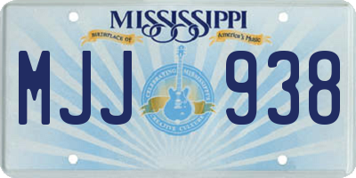 MS license plate MJJ938