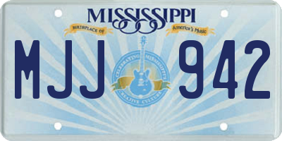 MS license plate MJJ942