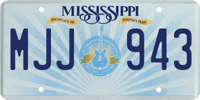 MS license plate MJJ943