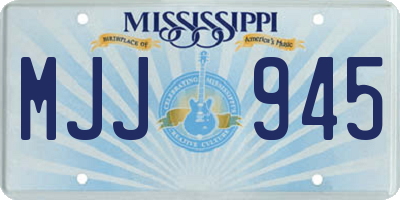 MS license plate MJJ945