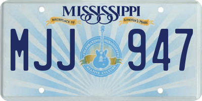 MS license plate MJJ947