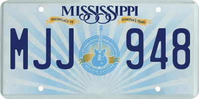 MS license plate MJJ948