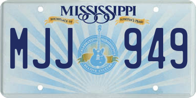 MS license plate MJJ949