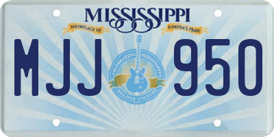 MS license plate MJJ950