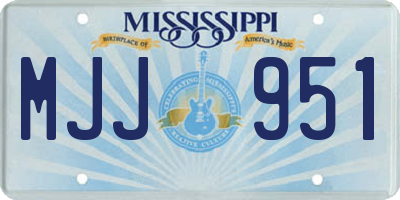 MS license plate MJJ951