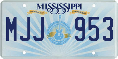 MS license plate MJJ953