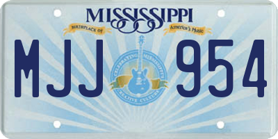 MS license plate MJJ954