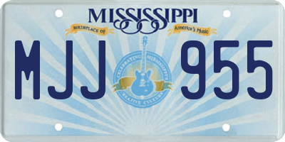 MS license plate MJJ955